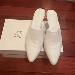 Maryam Nasir Zadeh white mules